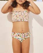 Image 5 of 5: Molo Girl's Nita Flower Petit Two-Piece Swimsuit, Size 3-6
