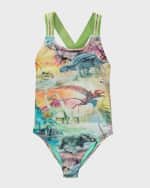 Image 3 of 4: Molo Girl's Neve One-Piece Swimsuit, Size 3-6