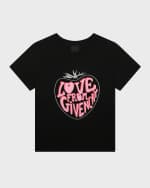 Image 4 of 5: Givenchy Girl's Embroidered Logo Short-Sleeve T-Shirt, Size 6-12