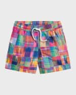 Image 3 of 4: Ralph Lauren Childrenswear Boy's Recycled Polyester Traveler Swim Trunks, Size 2-7