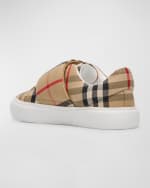 Image 2 of 10: Burberry Kid's James Check-Print Sneakers, Toddlers/Kids