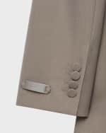 Image 5 of 6: Burberry Single-Breasted Wool Blazer Jacket