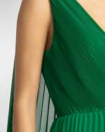 Image 5 of 5: Zac Posen Pleated Cape Mini Dress