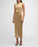 Image 5 of 6: DOROTHEE SCHUMACHER Slouchy Coolness Straight Shimmer Midi Skirt
