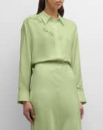 Image 2 of 6: DOROTHEE SCHUMACHER Sensual Coolness Lace-Trim Silk Blouse