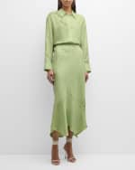 Image 5 of 6: DOROTHEE SCHUMACHER Sensual Coolness Lace-Trim Silk Blouse