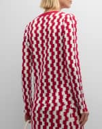 Image 4 of 7: ZANKOV Gigi Intarsia-Knit Crewneck Pullover