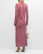 Image 3 of 6: ZANKOV Beatrice Intarsia-Knit Maxi Skirt