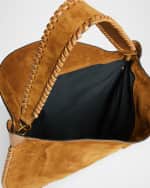 Image 3 of 6: Isabel Marant Oskan Braided Leather Hobo Bag