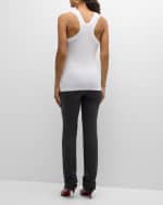 Image 4 of 6: Norma Kamali Racer Sleeveless Stretch Tank Top