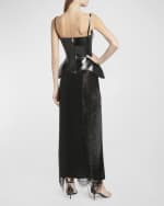 Image 3 of 6: Alexander McQueen Ladder Fringe Pencil Maxi Skirt
