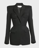 Image 2 of 7: Alexander McQueen Scultped Bust Blazer Jacket
