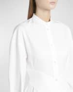 Image 5 of 5: Alexander McQueen Poplin Midi Shirtdress with Corset Detail