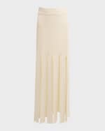 Image 1 of 6: Rosetta Getty Slash Panel Cotton Car Wash Knit Maxi Skirt