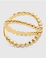 Image 5 of 5: LAGOS 18k Caviar Gold Diamond X Ring, Size 7