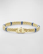 Image 3 of 5: LAGOS 18K Gold Caviar Station Bracelet