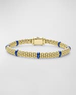 Image 1 of 5: LAGOS 18K Gold Caviar Station Bracelet