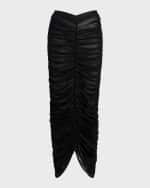Image 1 of 6: Khaite Laure Ruched Pencil Skirt