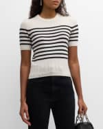 Image 3 of 6: Khaite Luphia Puff-Sleeve Cashmere Sweater