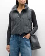 Image 2 of 6: Brunello Cucinelli Monili Embroidered Tassel Wool Padded Vest