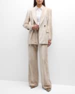 Image 2 of 6: Brunello Cucinelli Sleek Velvet Asymmetric Button Jacket