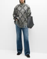 Image 4 of 5: Brunello Cucinelli Monili-Cuff Mock-Neck Cotton Rib Knit Top