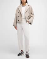 Image 2 of 6: Brunello Cucinelli Monili Crewneck Cotton Felpa Sweatshirt