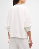 Image 5 of 6: Brunello Cucinelli Monili Crewneck Cotton Felpa Sweatshirt