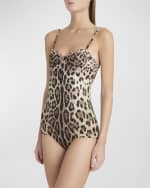 Image 2 of 5: Dolce&Gabbana Leo Balconette One-Piece Swimsuit