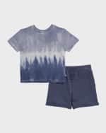 Image 1 of 2: Splendid Boy's Seaspray Tie-Dye Set, Size 2-4