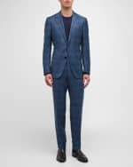 Image 2 of 6: ZEGNA Men's Trofeo Melange Check Suit