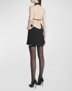 Image 3 of 6: Dolce&Gabbana Lana Halter Mini Dress with Floral and Bow Detail