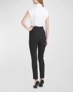 Image 3 of 6: Dolce&Gabbana Lana Straight-Leg Gabardine Pants