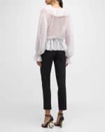 Image 4 of 6: Dolce&Gabbana Ruffle Chiffon Long-Sleeve Top