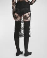 Image 4 of 7: Dolce&Gabbana Pizzo Chantilly Lace Midi Skirt