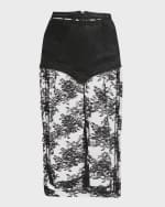 Image 1 of 7: Dolce&Gabbana Pizzo Chantilly Lace Midi Skirt