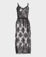Image 1 of 6: Dolce&Gabbana Pizzo Chantilly Lace Bustier Midi Dress