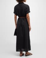 Image 4 of 6: Xirena Linnet Belted Cotton Maxi Shirtdress