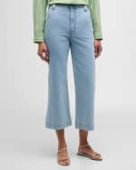Image 2 of 6: Xirena Corbin Cropped Flare-Leg Denim Pants