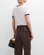 Image 2 of 5: Loewe Anagram Embroidered Short-Sleeve Slim-Fit T-Shirt