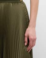 Image 5 of 5: Loewe Pleated Handkerchief-Hem Midi Skirt