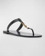 Image 5 of 6: Saint Laurent Men's Pepe 05 YSL Slide Sandals in Leather