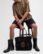 Image 2 of 6: Saint Laurent Men's YSL Gabardine Tote Bag