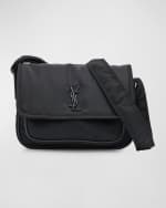 Image 1 of 6: Saint Laurent Men's Niki YSL Messenger Bag in Nylon