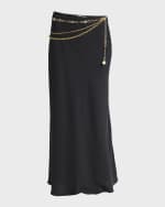 Image 1 of 6: Rabanne Draped Chain Maxi Skirt