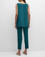 Image 3 of 6: Eileen Fisher Petite Cropped Stretch Crepe Skinny Pants