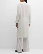 Image 3 of 6: Eileen Fisher Button-Down Organic Linen Gauze Shirt