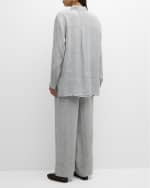 Image 3 of 6: Eileen Fisher Striped Wide-Leg Organic Linen Pants