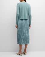 Image 3 of 6: Eileen Fisher Ribbed Open-Front Organic Linen-Cotton Cardigan