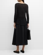 Image 3 of 6: Eileen Fisher A-Line Organic Linen Midi Skirt